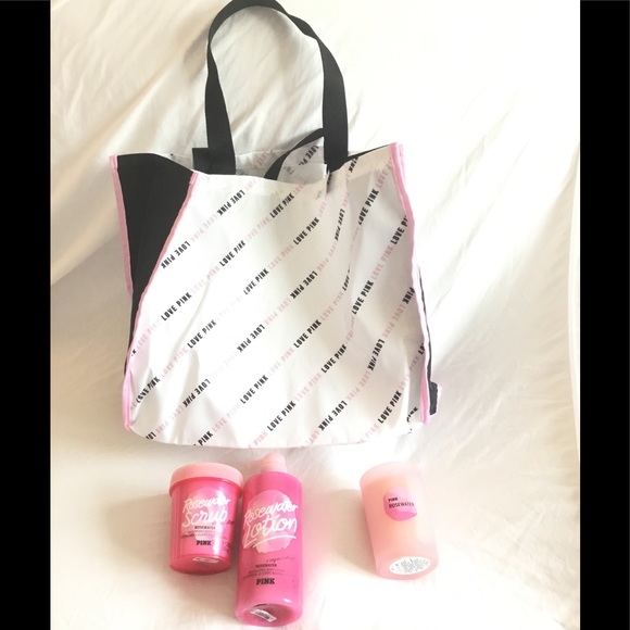 Pink Victoria’s Secret Rosewater Body Care Bundle NWT